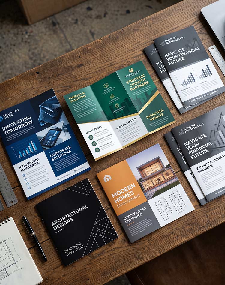 Clear brochure design from The Design Equation