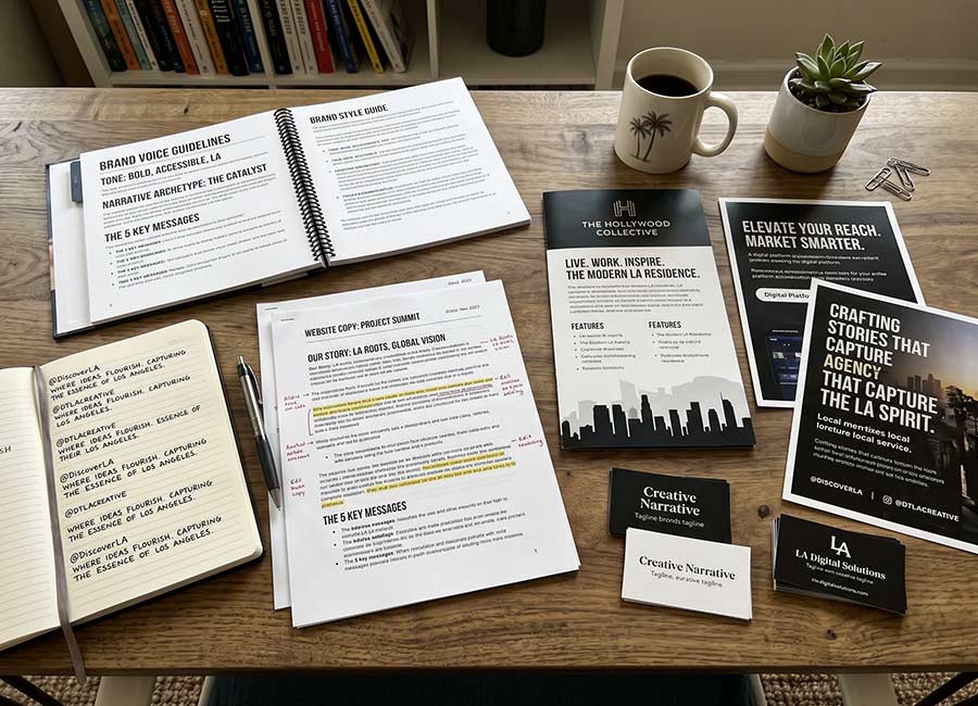 The Design Equation writing copy in Los Angeles