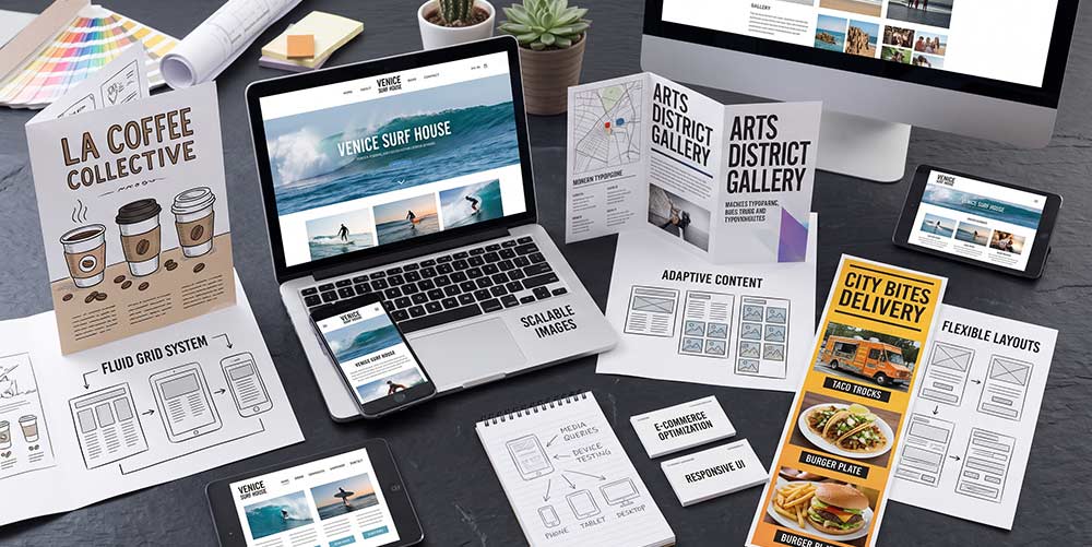 Mobile-responsive web design work by The Design Equation in Los Angeles